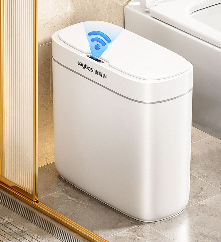 Contactloze automatische prullenbak 12L voor optimale hygiëne. Slank design, waterdicht, ideaal voor afval.