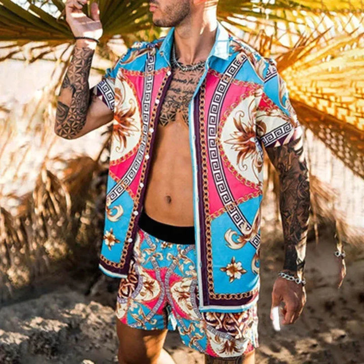 Lichtgewicht tweedelige heren zomerset met korte mouwen, perfect voor hete dagen.