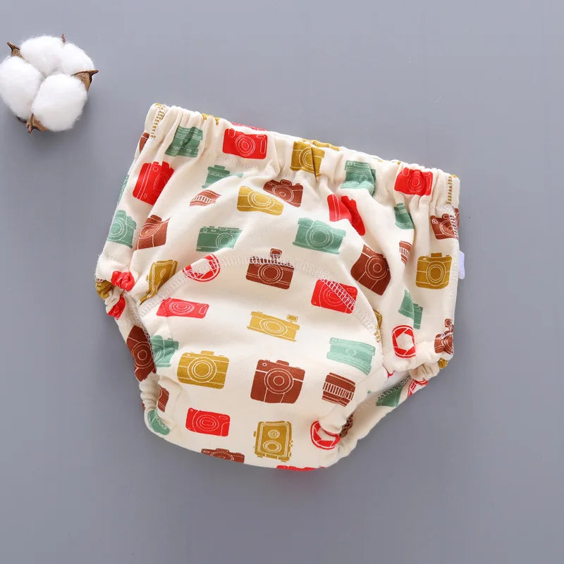 Unisex luierbroek voor baby's, herbruikbaar, waterdicht & makkelijk te wassen.