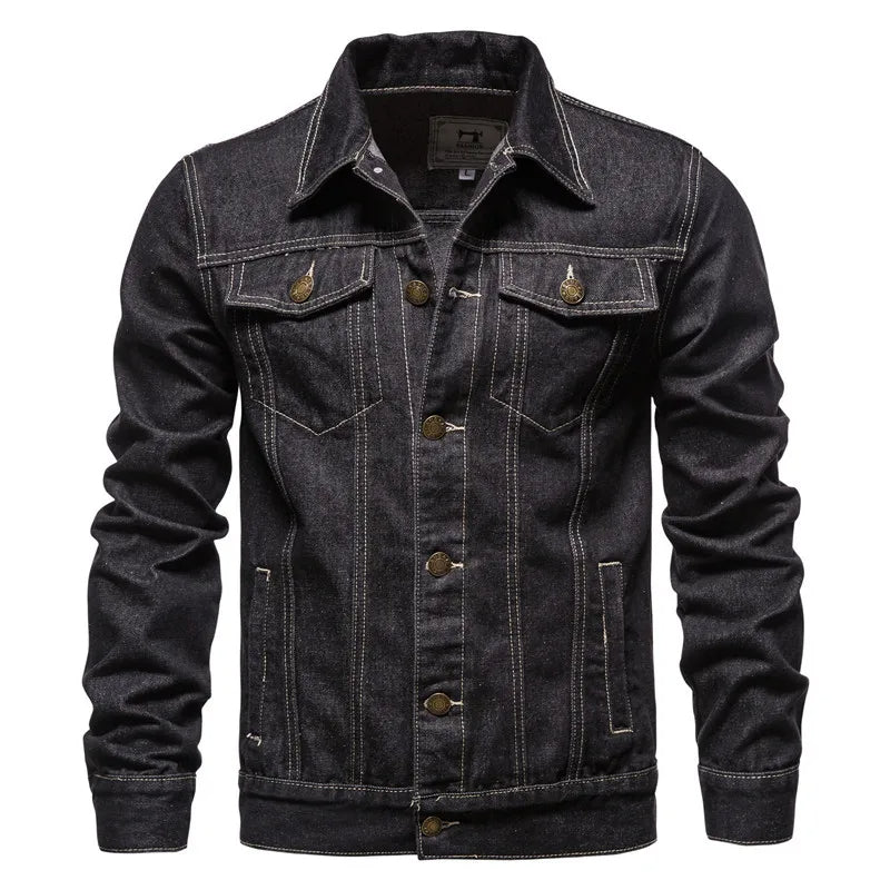 Heren oversized denim jack van Hoymans, ideaal voor een stijlvolle casual lente- of herfstoutfit.