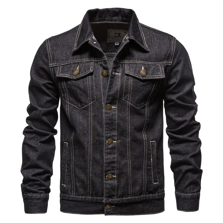 Heren oversized denim jack van Hoymans, ideaal voor een stijlvolle casual lente- of herfstoutfit.
