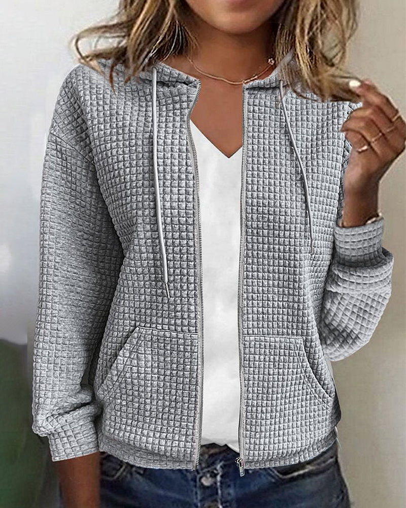 Stijlvol damesvest met praktische zakken en losse pasvorm, ideaal als comfortabele bovenkleding.