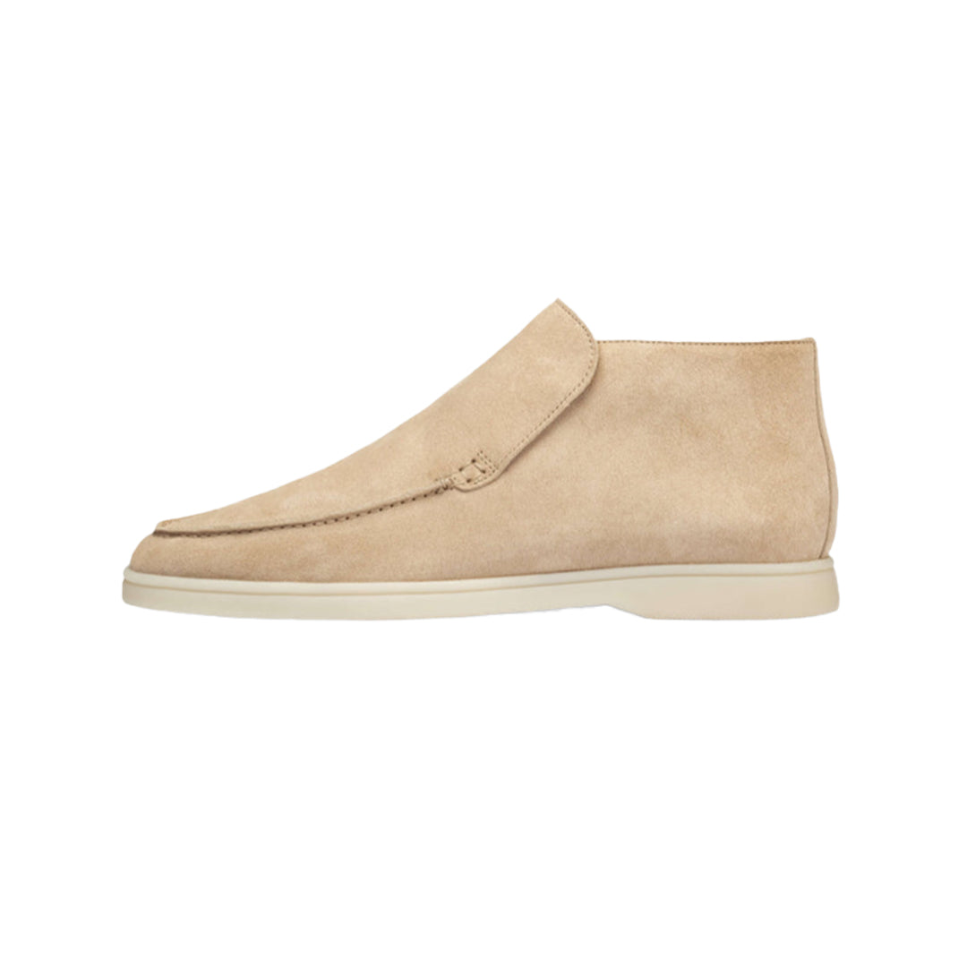 Stijlvolle instappers voor heren, moderne loafers in een unieke grijze tint voor alle outfits.
