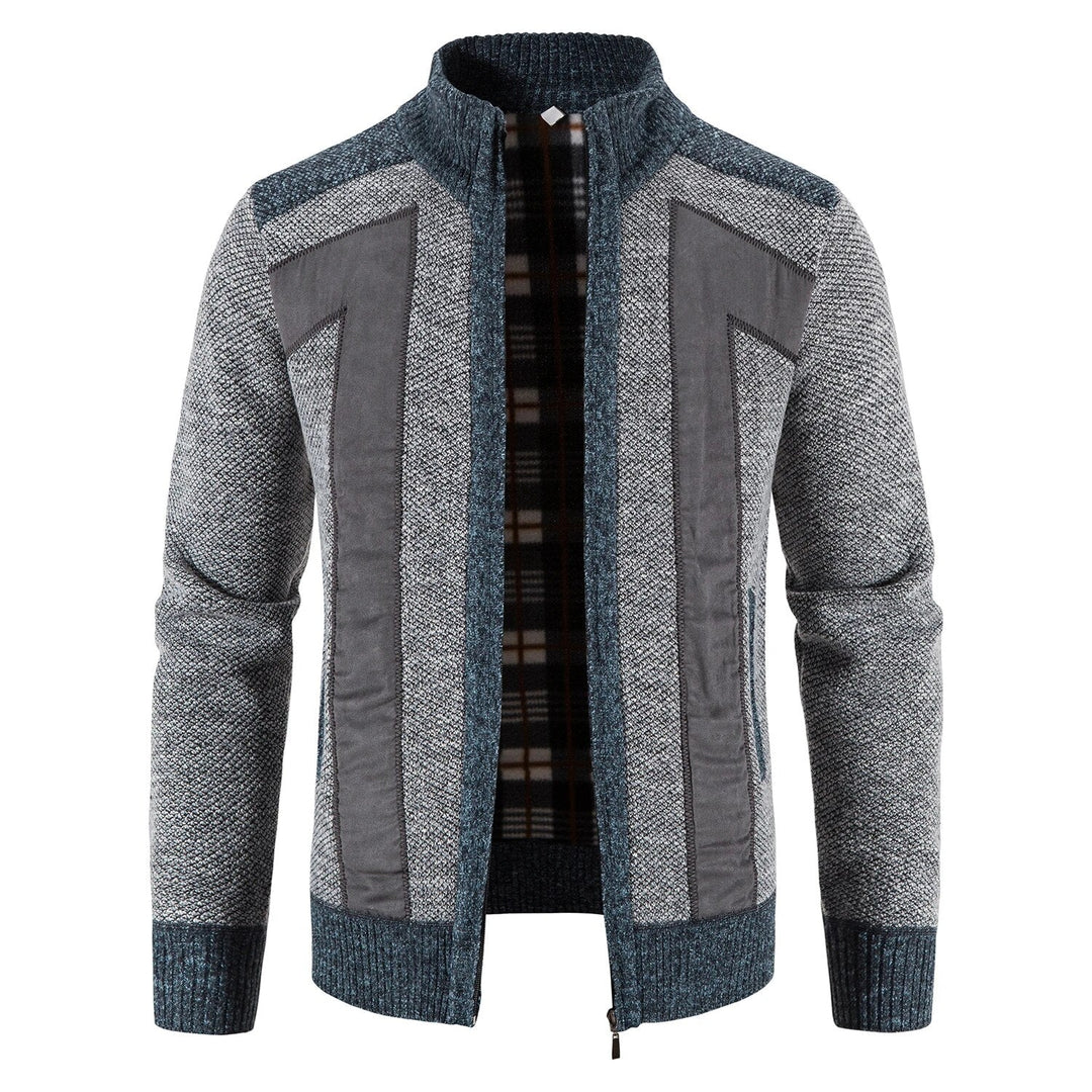 Heren warm vest met colkraag en ritssluiting, ideaal voor herfst & winter. Comfortabel & stijlvol.
