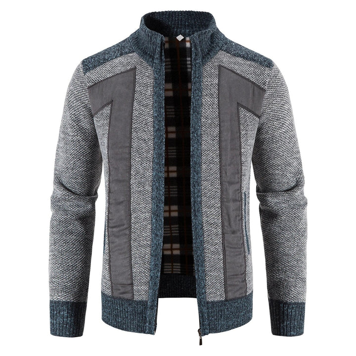 Heren warm vest met colkraag en ritssluiting, ideaal voor herfst & winter. Comfortabel & stijlvol.