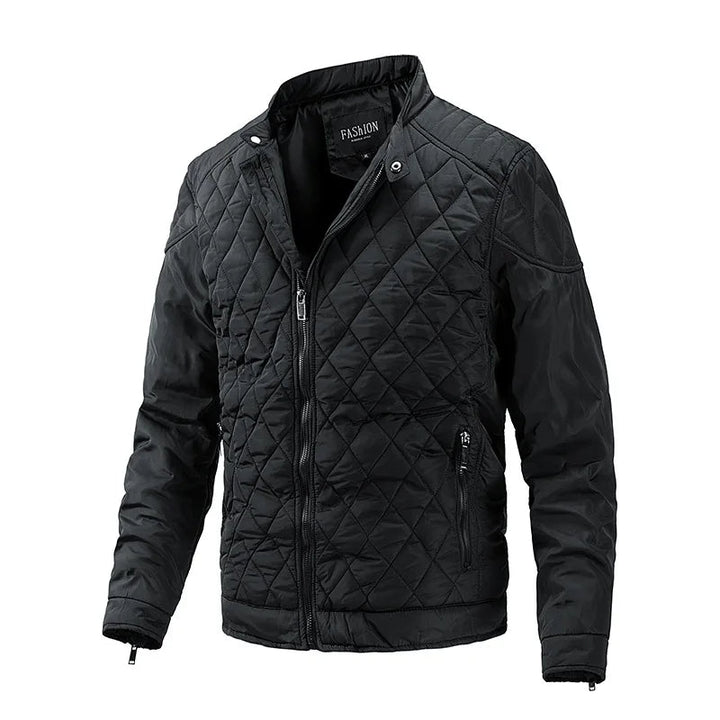 Stijlvolle heren gewatteerde jas, ideaal als comfortabele winterjas of modieuze tussenjas voor heren.