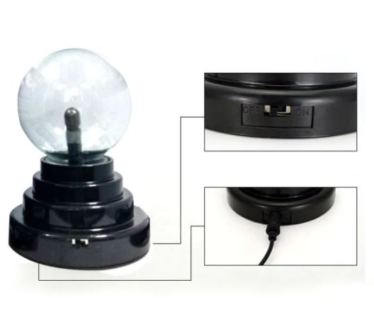 Coole interactieve plasma bol gadget, perfect cadeau voor liefhebbers van wetenschap en sfeervolle verlichting.
