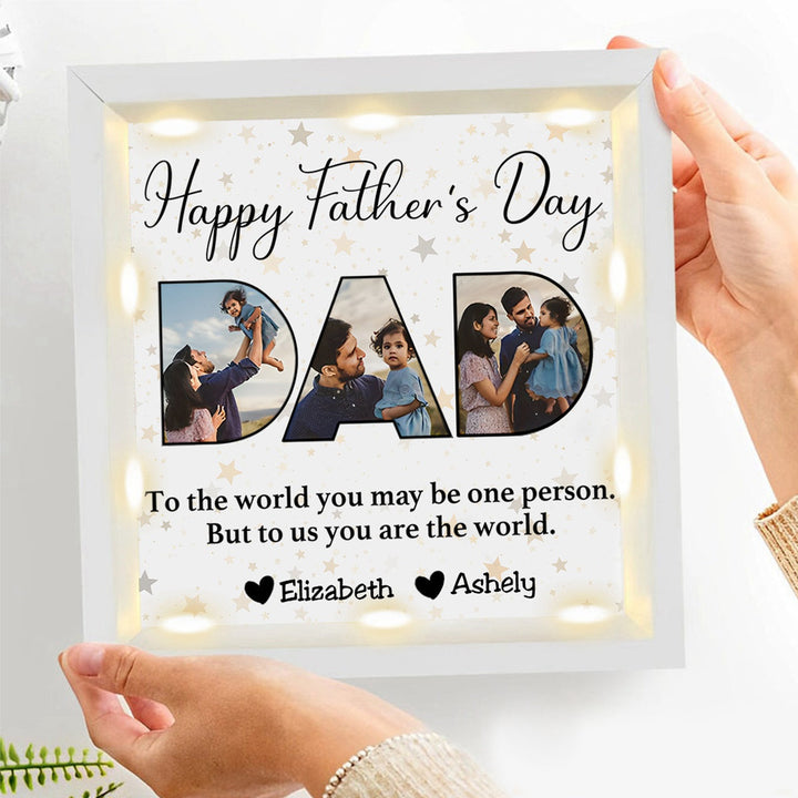 Hartverwarmende gepersonaliseerde fotolijst, bewaar dierbare familieherinneringen; hét Vaderdaggeschenk.