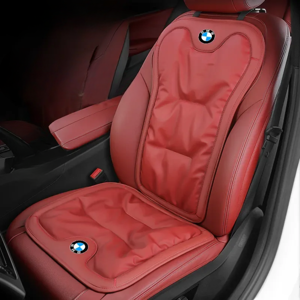 Comfortabel ademend lendenkussen voor lange reizen; ergonomische rugondersteuning voor optimaal autocomfort.