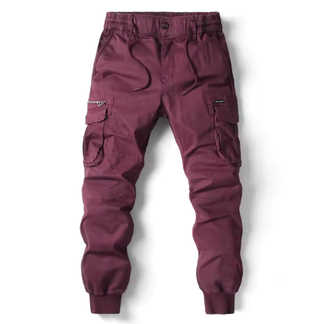 Veelzijdige heren broek: casual cargo stijl met vele zakken. Van hoogwaardig katoen, comfortabel en slijtvast.