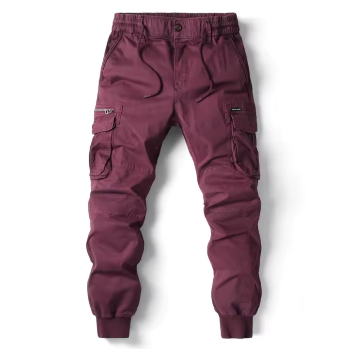 Veelzijdige heren broek: casual cargo stijl met vele zakken. Van hoogwaardig katoen, comfortabel en slijtvast.