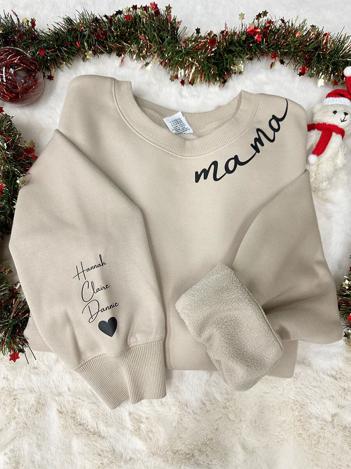 Unieke gepersonaliseerde sweater/hoodie, zachte stof. Ideaal cadeau voor Moederdag of Vaderdag.