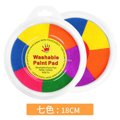 Vingerverfset voor kinderen met diverse kleuren verf, ideaal voor creatief knutselen en speelplezier.