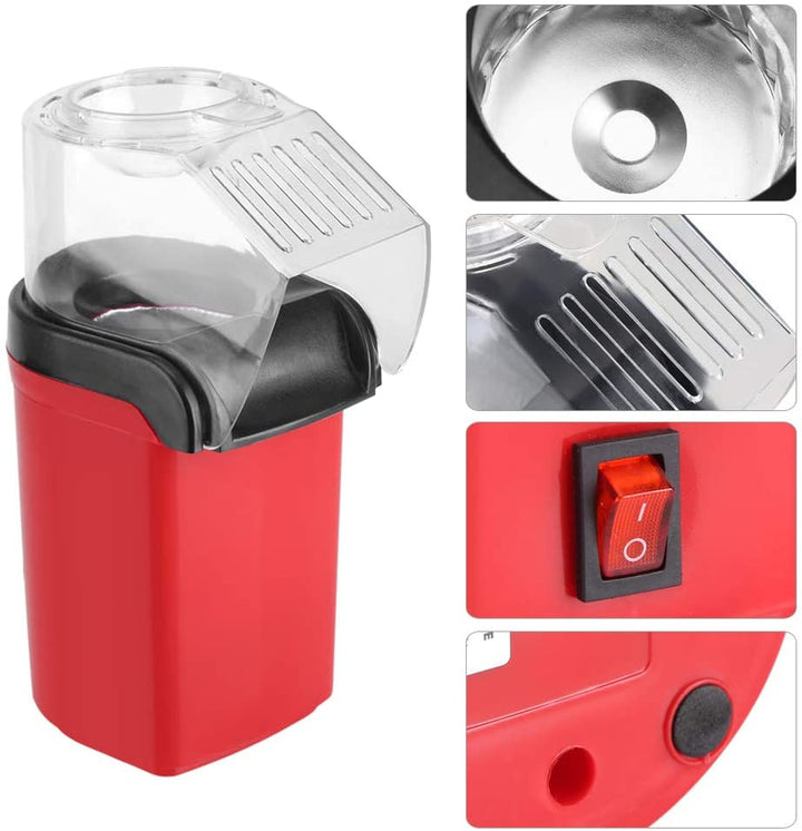 Hete lucht popcornmachine maakt olievrije, gezonde popcorn. Perfecte snackmaker.