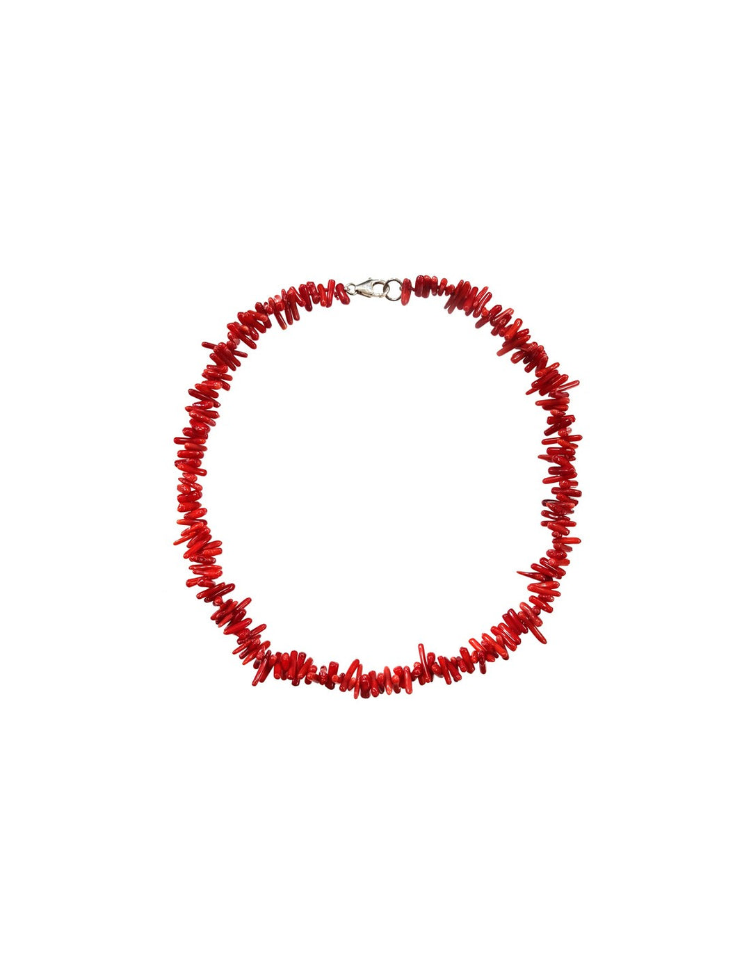 Levendige rode koraalketting, handgemaakt voor dames. Elegant en boheems sieraad, ideaal voor een speciale look.