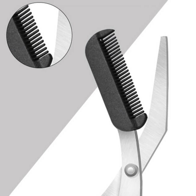 Hoge kwaliteit wenkbrauw trimmer schaar met precisiekam voor dames, essentiële make-up tool.