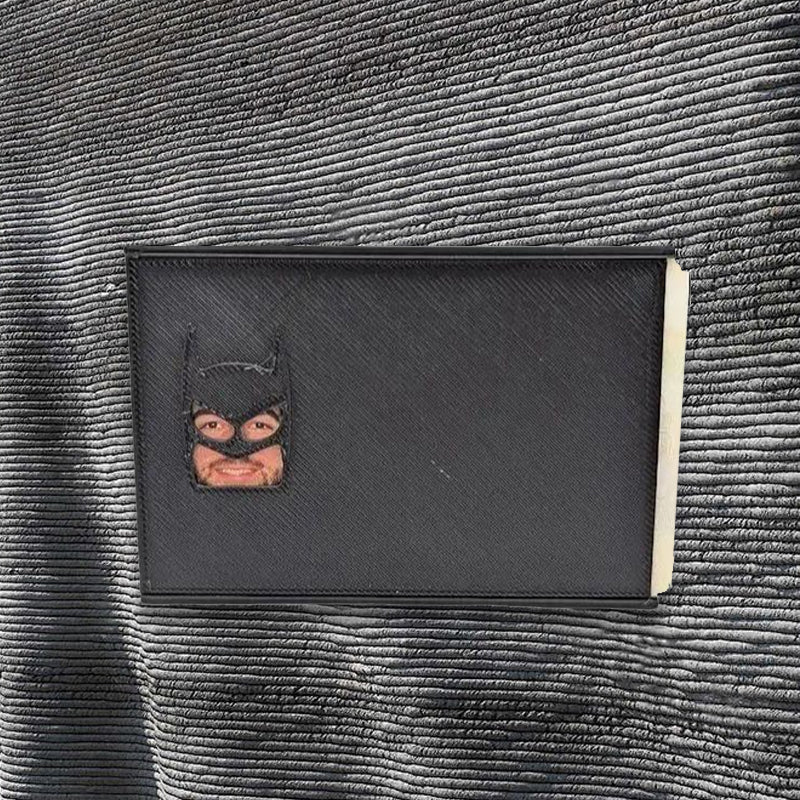 Unieke ShadowTag ID kaarthouder, zwarte superhelden pasjeshouder beschermhoes, stijlvol en praktisch accessoire.
