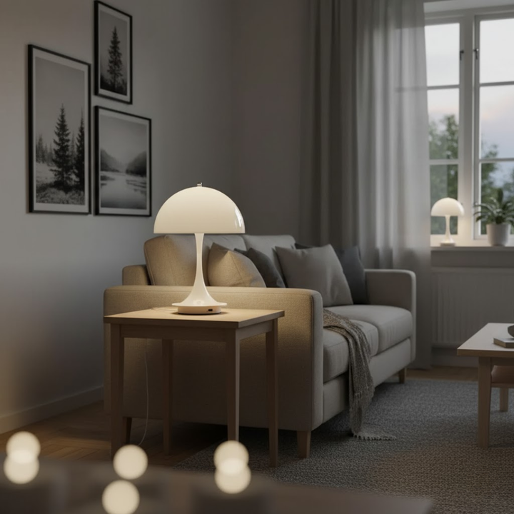 Warme sfeerverlichting: draadloze oplaadbare LED lamp voor gezellige avonden thuis.