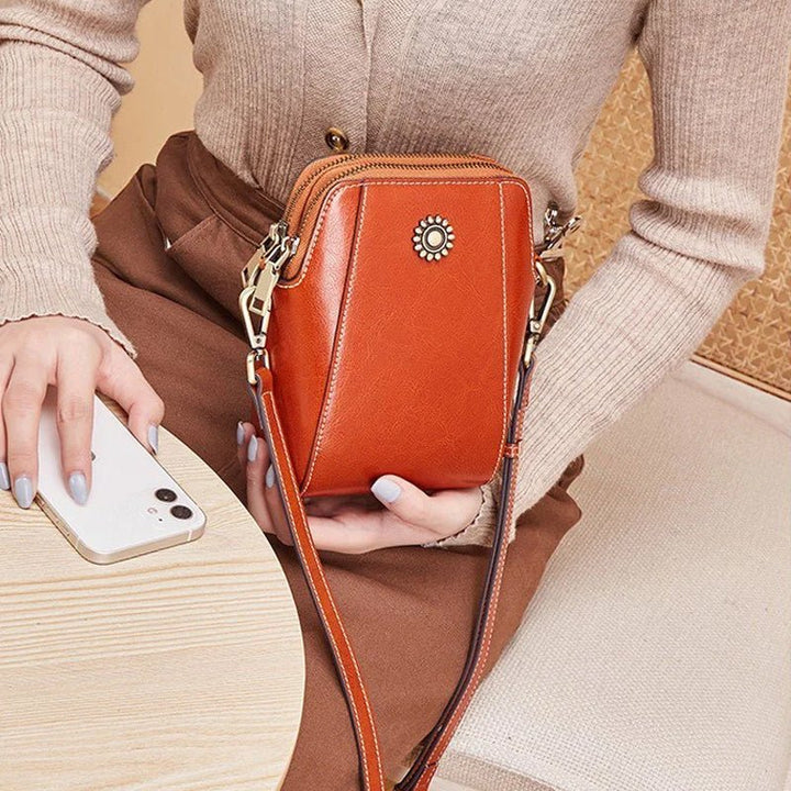 Compacte dames schoudertas van PU leer, een elegante mini tas ideaal voor onderweg.