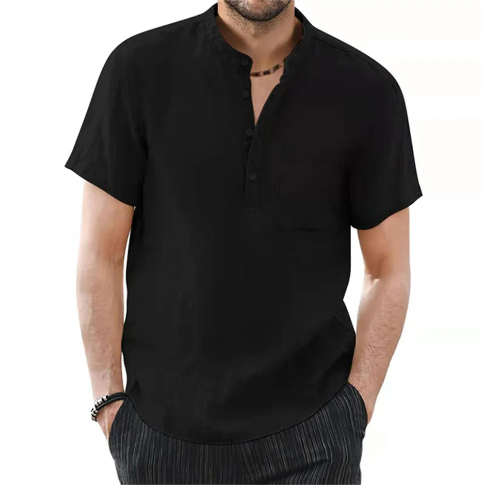 Heren casual t-shirt, effen, ademend en comfortabel voor de zomer. Ideaal als herenkleding.