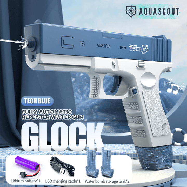 Krachtig, snel automatisch waterpistool voor kinderen. Elektrisch speelgoed voor urenlang zomerse waterpret.