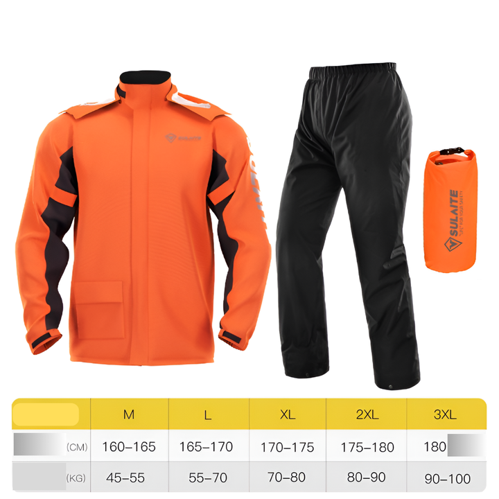 Hoogwaardig waterdicht regenpak, perfect voor wandelen en fietsen. Ademend en comfortabel voor alle buitenactiviteiten.