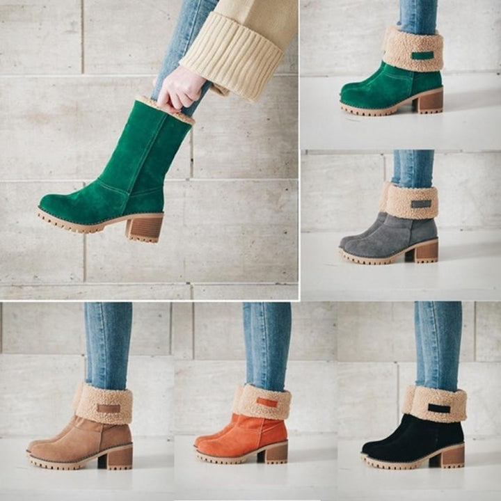 Comfortabele dames winterlaarzen met verstelbare schacht; ideaal voor koude dagen.
