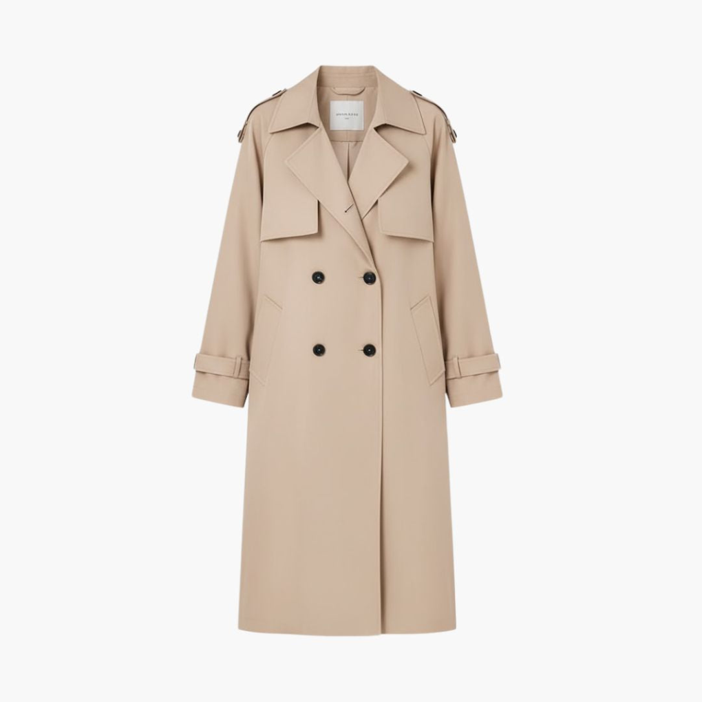 Elegante dames trenchcoat, veelzijdig en stijlvol voor elk seizoen. Perfect als lentejas of herfstjas.