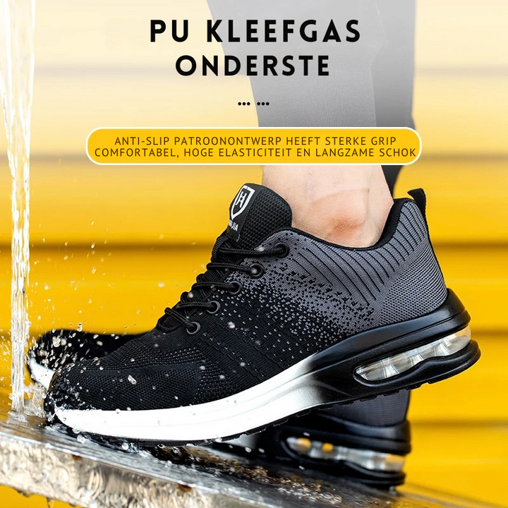 Comfortabele dames veiligheidsschoenen, ultralicht met stalen neus, ademend en stijlvol voor elke professional.