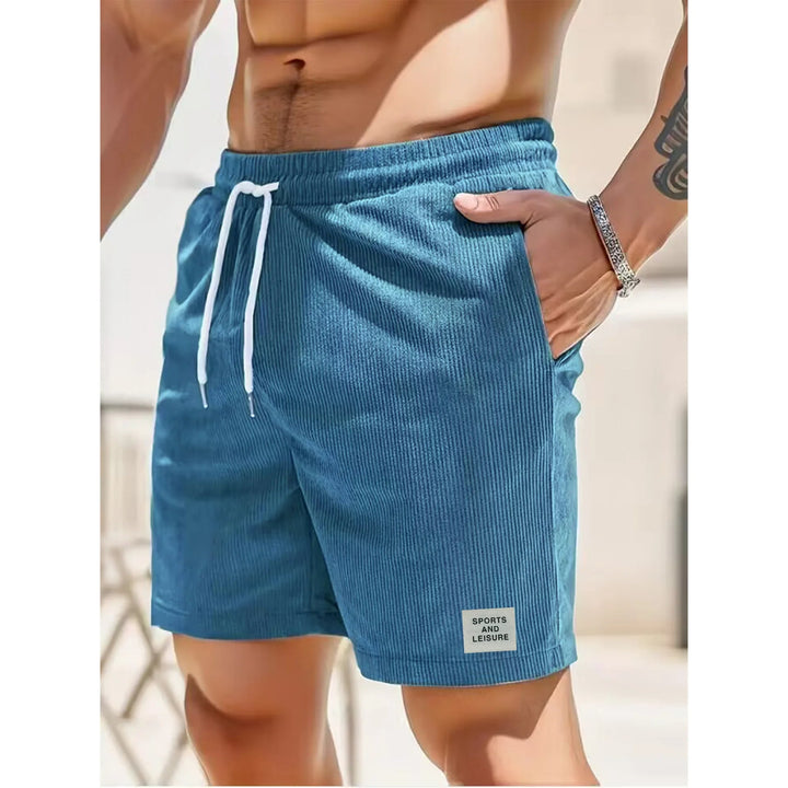 Heren corduroy korte broek met trekkoord, comfortabel en stijlvol voor zomerse dagen.