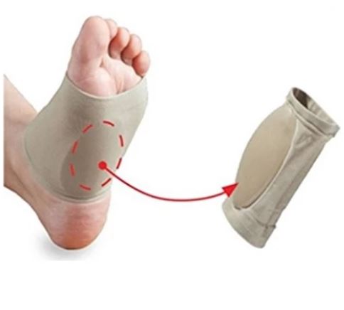 Comfortabel voetboogkussen tegen voetpijn, fasciitis plantaris en hielspoor, biedt unisex ondersteuning.