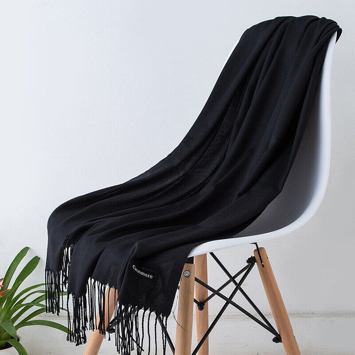 Dames Bria kasjmier sjaal, zacht en warm, ideaal winter accessoire. Stijlvolle effen omslagdoek voor modebewuste vrouw.