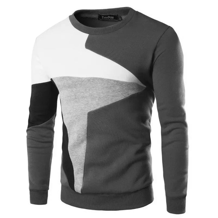 Heren slim-fit trui met comfortabel meerkleurig design, ideaal voor een stijlvolle casual herfst- of winterlook.