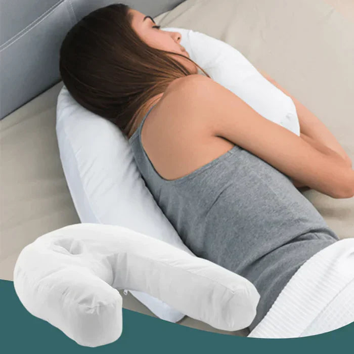 Ergonomisch orthopedisch hoofdkussen van traagschuim voor zijslapers. Optimaal comfort en nekondersteuning.