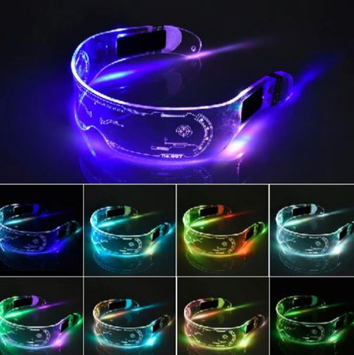 Unisex lichtgevende EL feestbril. Perfect voor festivals, themafeesten en een opvallende party look.