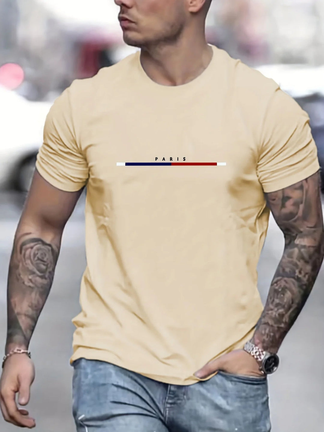 Heren losvallend t-shirt, comfortabel effen shirt voor een casual zomerse look. Stijlvolle dagelijkse top.