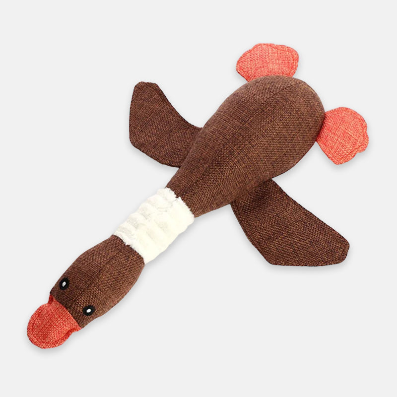 Comfortabel pluche eend speelgoed voor honden van alle leeftijden; een veilig en duurzaam huisdieraccessoire.