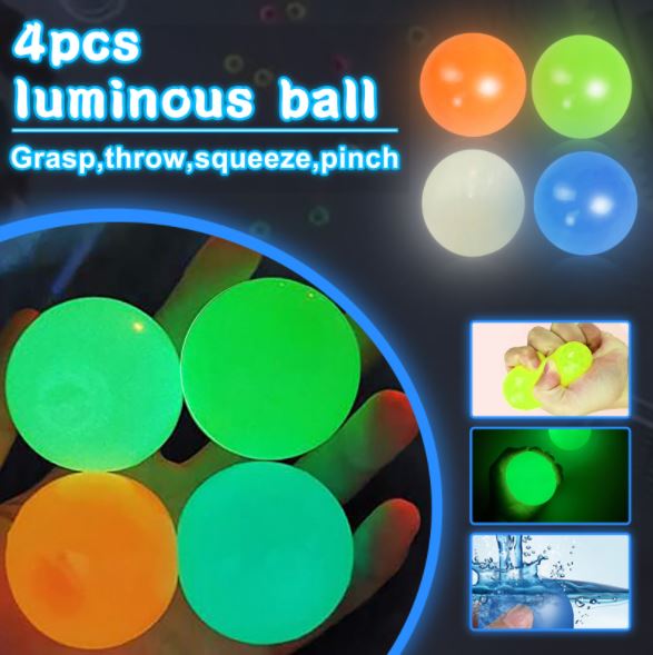 Sensorische lichtgevende stressballen set; zacht en squishy speelgoed voor kinderen en volwassenen, ideaal tegen stress.