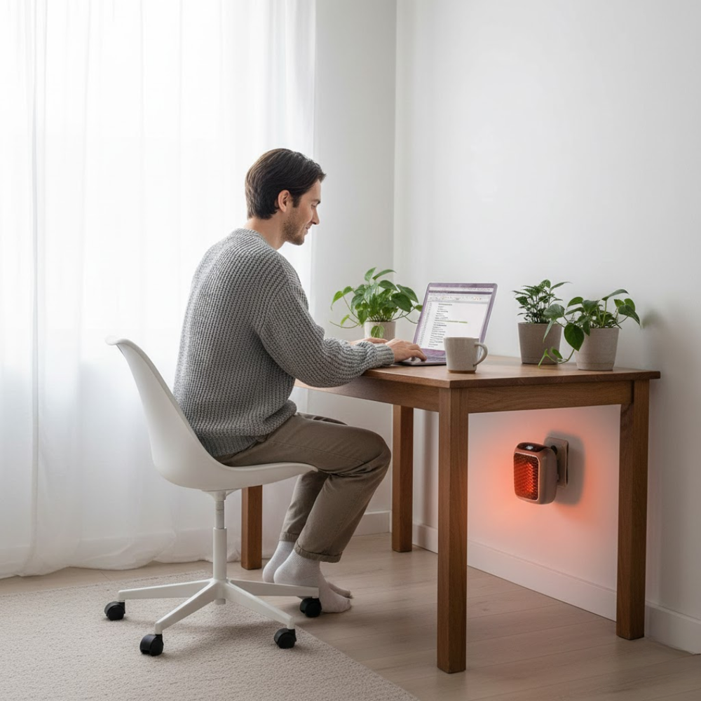 Draagbare elektrische kachel; snel warmte, laag energieverbruik, ideaal voor winterdagen.
