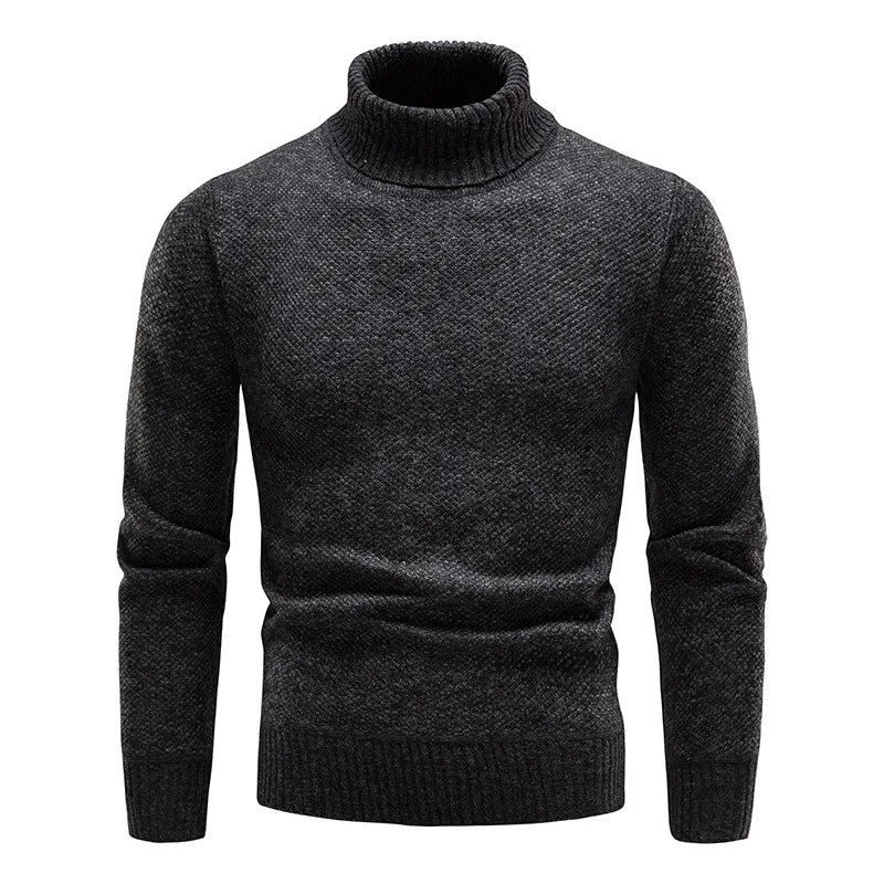 Stijlvolle heren coltrui, perfecte winterkleding. Comfortabele top voor een modieuze casual look.