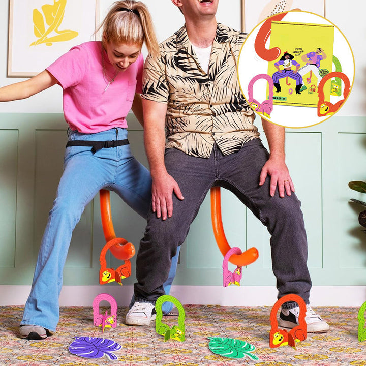 Kleurrijke doos van Swingo, het hilarische party staartspel voor jong & oud. Perfect voor actief familieplezier binnen/buiten.