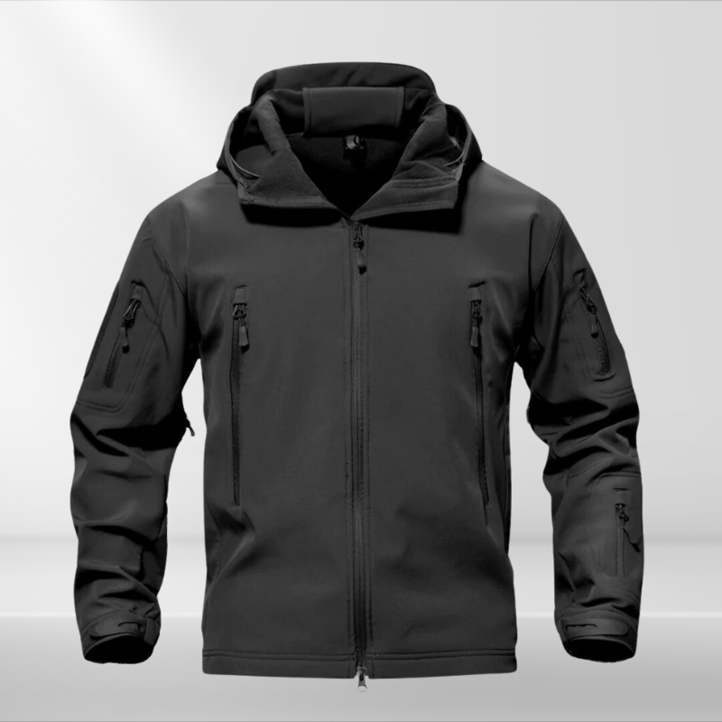 Robuuste tactische heren softshell jas 'Daan' voor koud weer, winddicht en warm, perfect voor avonturiers.