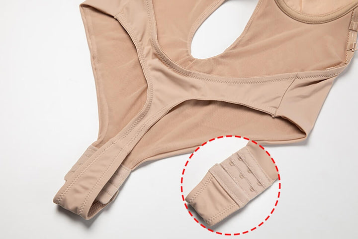 Dames body shaper: diepe V-hals, open rug, voor een gladde rug en perfect figuur onder kleding.