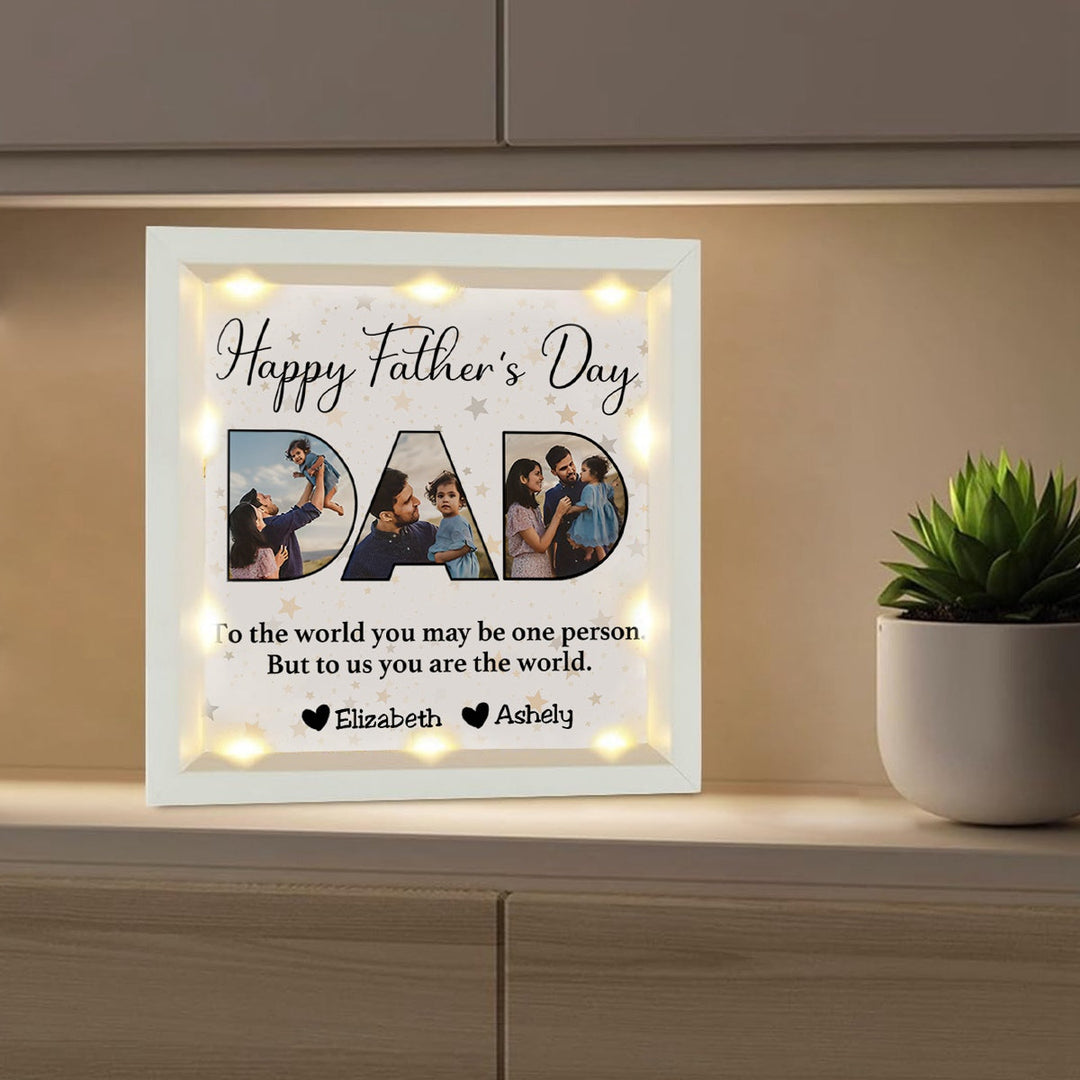 Speciaal Vaderdagcadeau: gepersonaliseerde fotolijst, een uniek geschenk vol familie liefde en herinneringen.