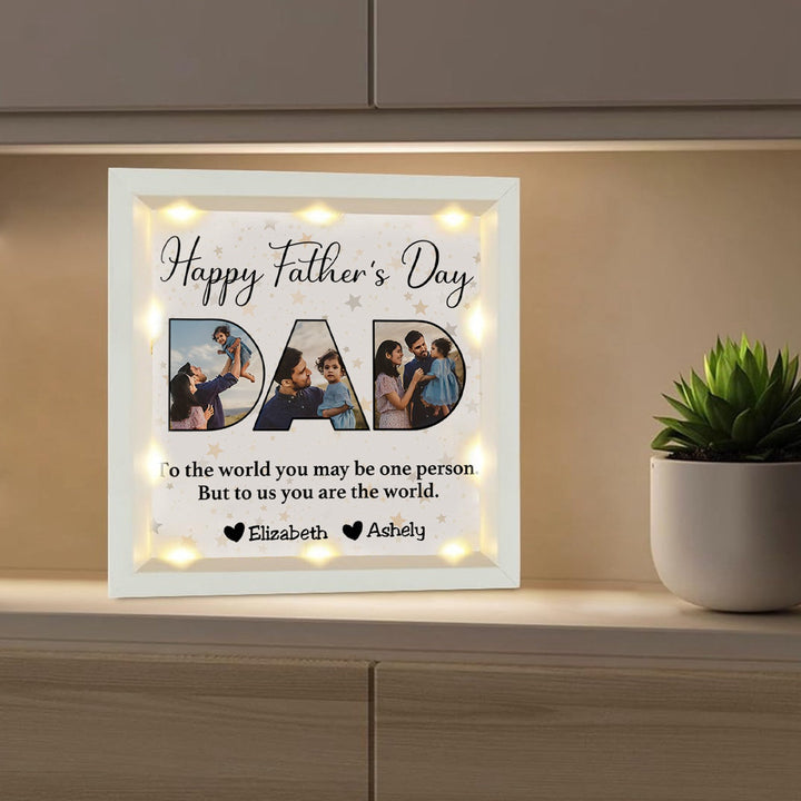 Speciaal Vaderdagcadeau: gepersonaliseerde fotolijst, een uniek geschenk vol familie liefde en herinneringen.