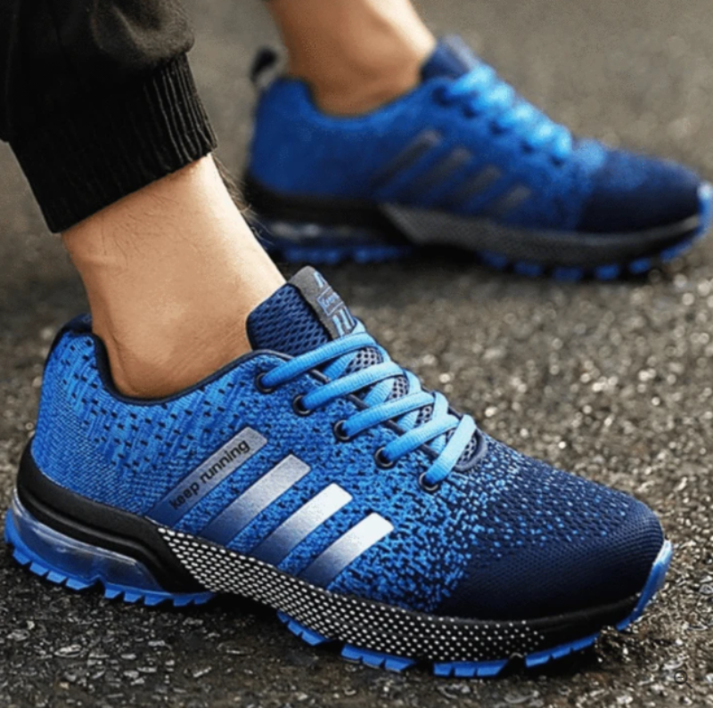 Orthopedische sneakers met luchtkussen voor rug- en voetpijnverlichting, AeroFlex unisex model.