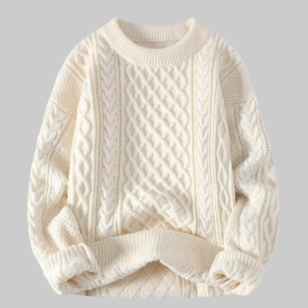 Zachte damestrui met ronde hals, comfortabele polyester trui ideaal voor herfst/winter.
