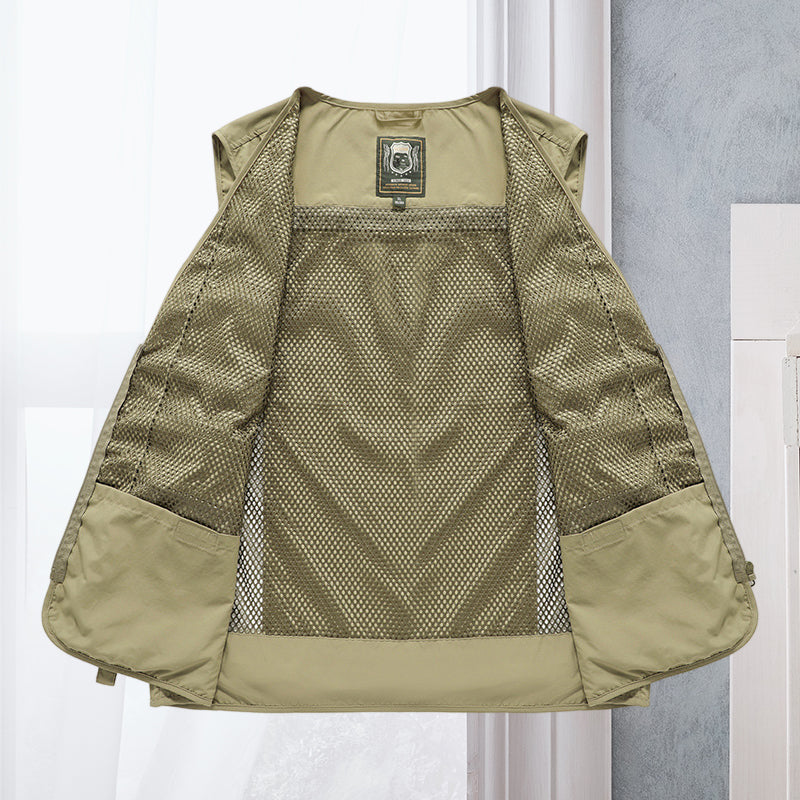 Heren outdoorvest Viktor, functioneel en lichtgewicht, perfect voor al je buitenavonturen.