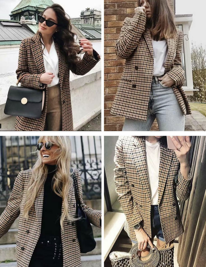 Stijlvolle grijze dames business blazer, ideaal voor kantoor en zakelijke meetings. Elegant en comfortabel jasje.