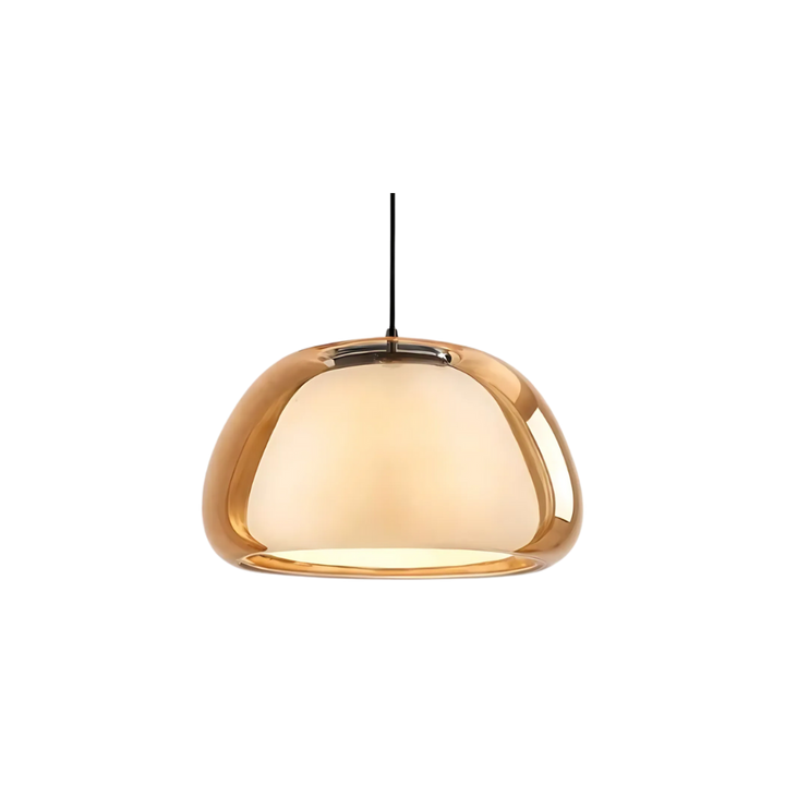 Moderne glazen koepel hanglamp met verstelbaar design, ideaal voor eetkamer of woonkamer. Elegante plafondlamp.